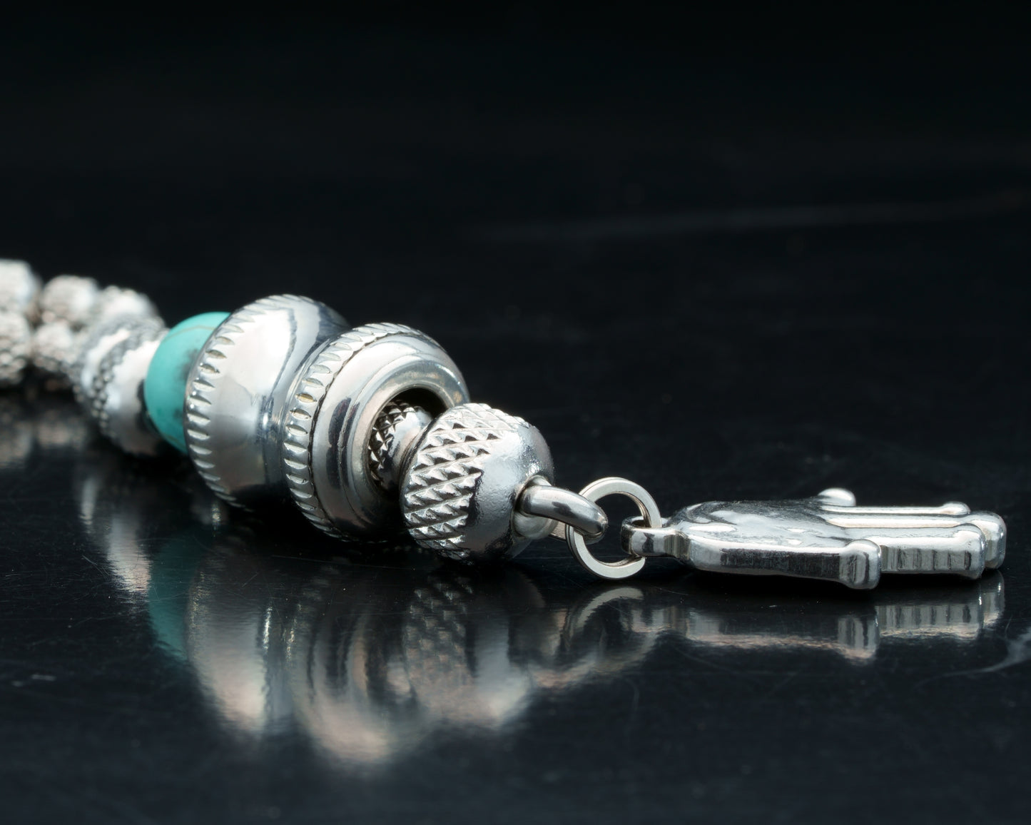 HARA NECKLACE | RUDRAKSHA STEEL BEADS | TOURQUIZE PENDANT