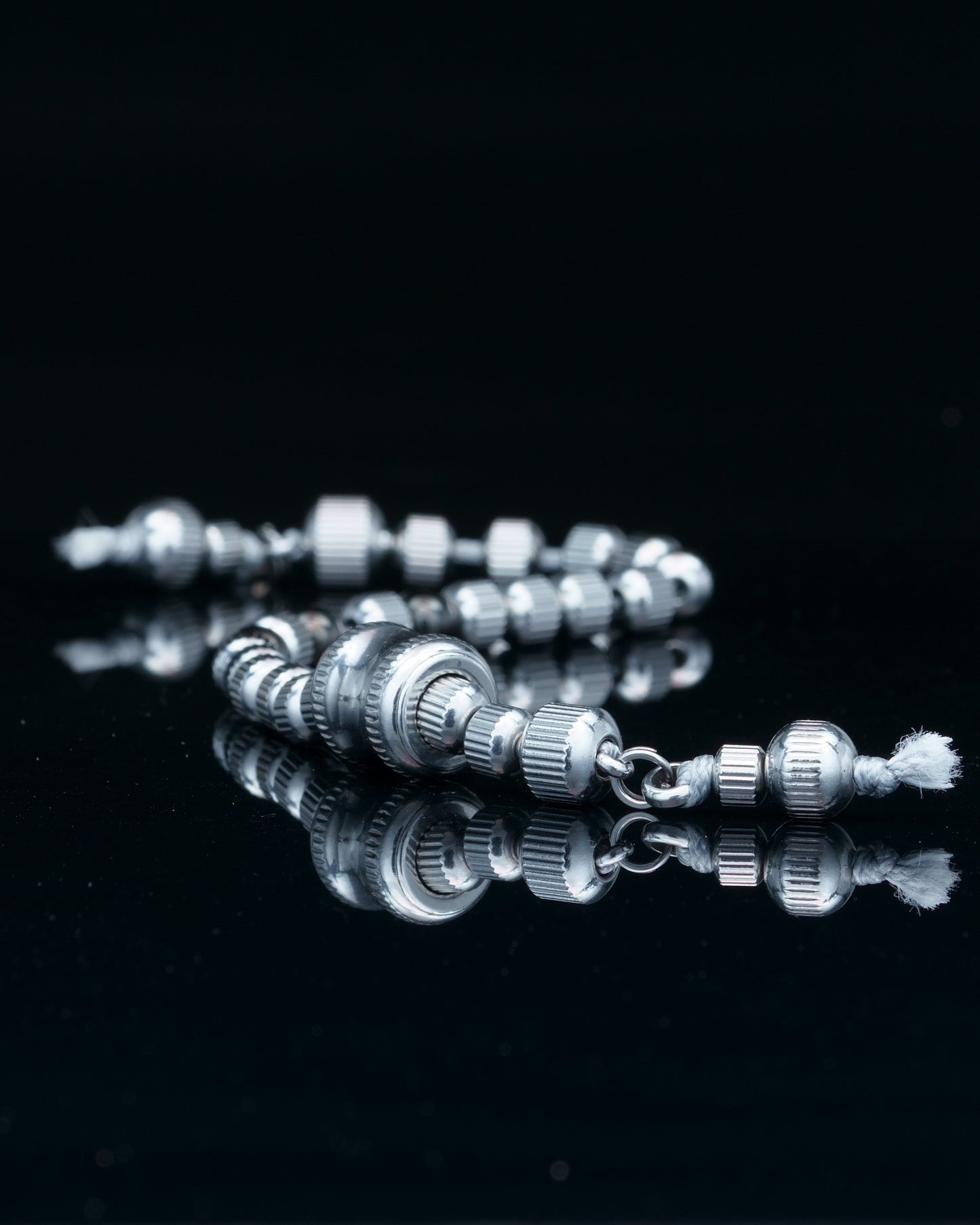 SISQA RUN | STRAIGHT LINE STEEL BEADS | BLACK STEEL GEM | 6MM | 35GR