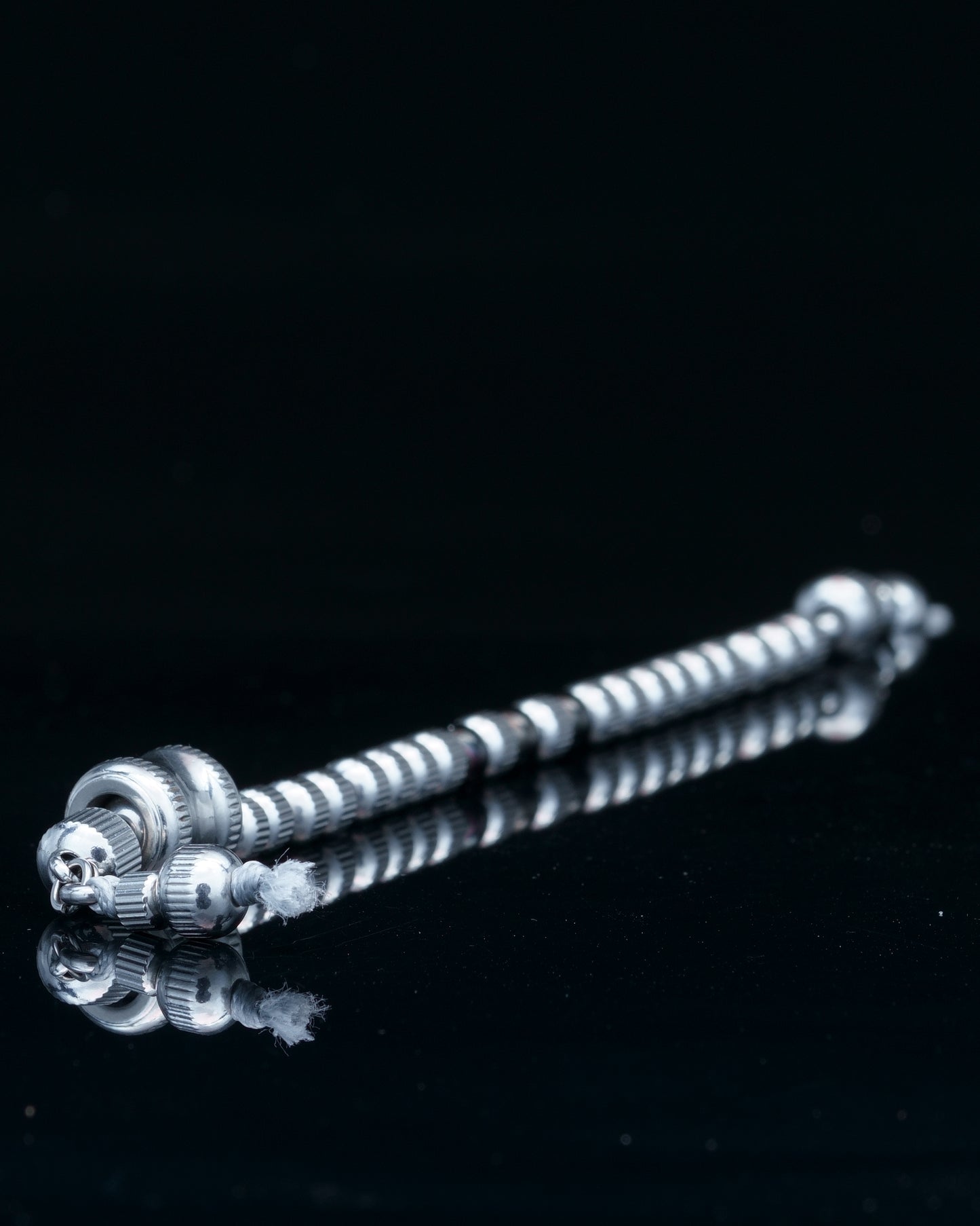 SISQA RUN | STRAIGHT LINE STEEL BEADS | BLACK STEEL GEM | 6MM | 35GR