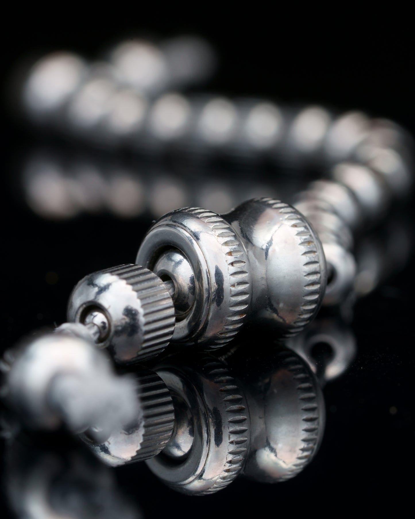 SISQA RUN | STRAIGHT LINE STEEL BEADS | BLACK STEEL GEM | 6MM | 35GR