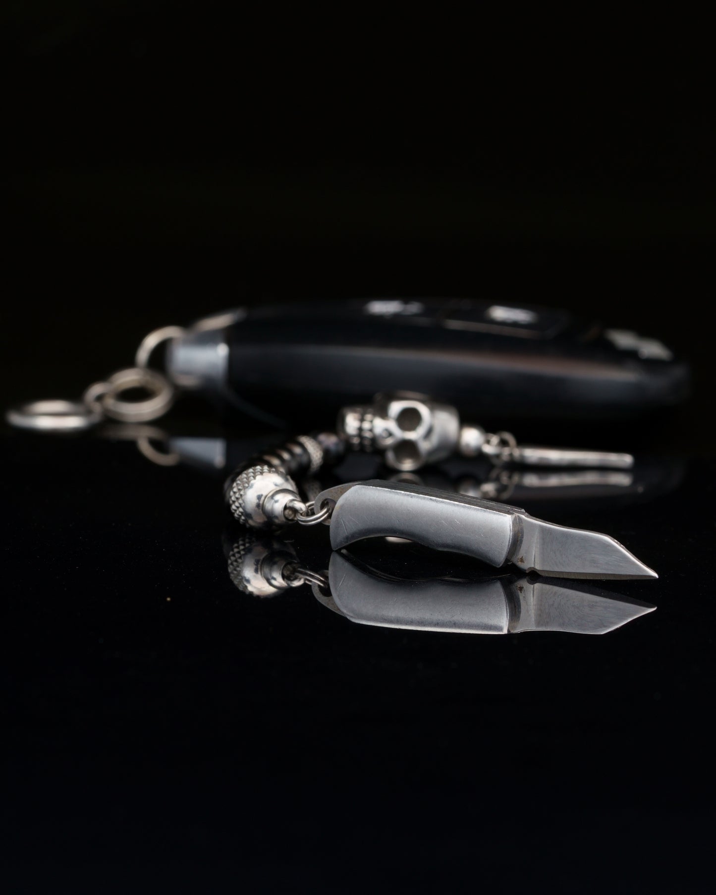 JABBAWOKEY | BLACK STEEL | RUDRAKSHA GEM | SKULL MAIN BEAD | 6MM