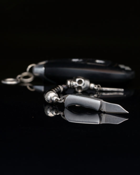 JABBAWOKEY | BLACK STEEL | RUDRAKSHA GEM | SKULL MAIN BEAD | 6MM