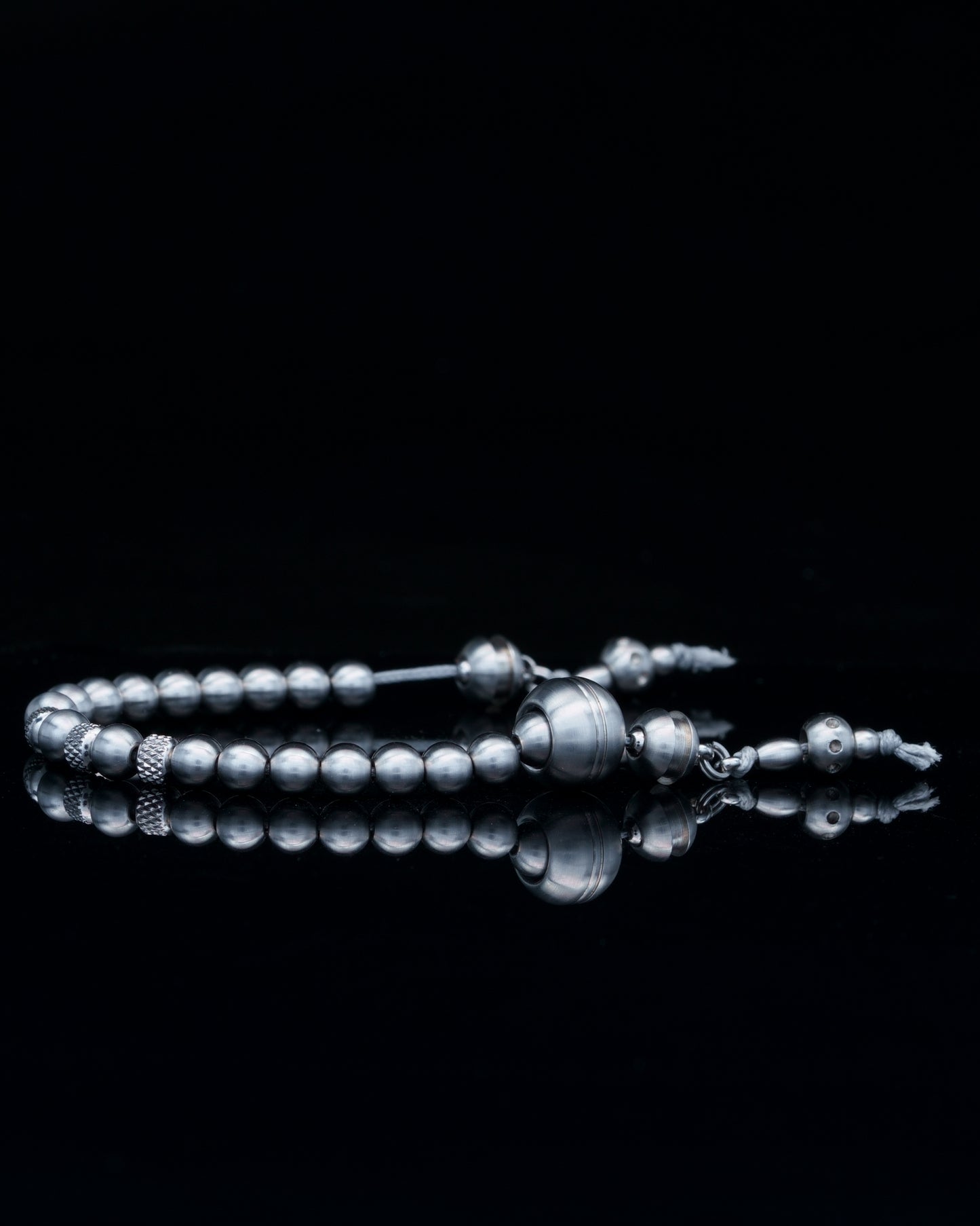 SISQA RUN | HAND POLISHED MATTE STEEL BEADS | RUDRAKSHA STEEL GEM | 6MM | 35GR