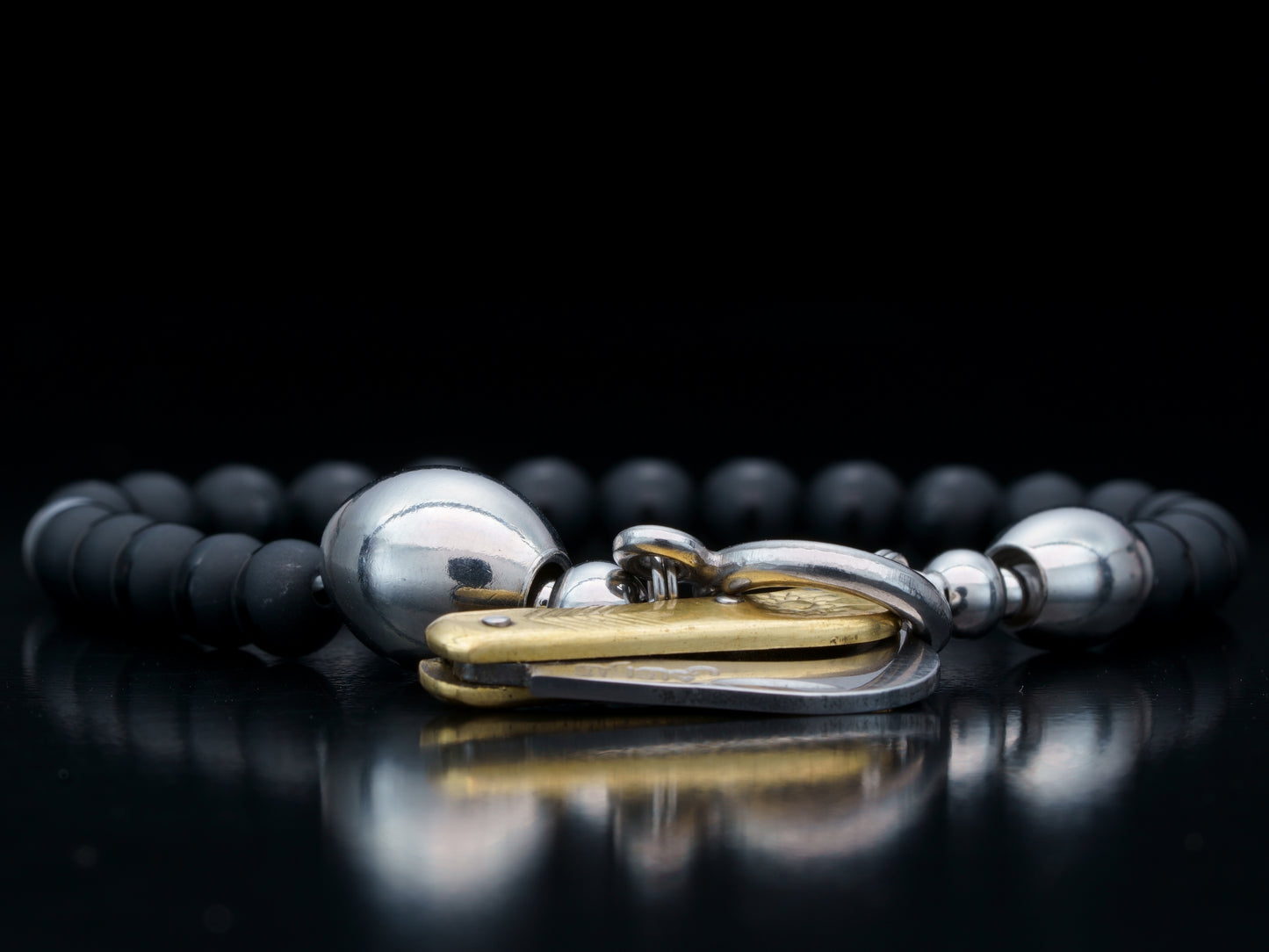 SIKH | BLACK STRIPE ONYX DZI BEADS | 6MM | MEN'S BRACELET