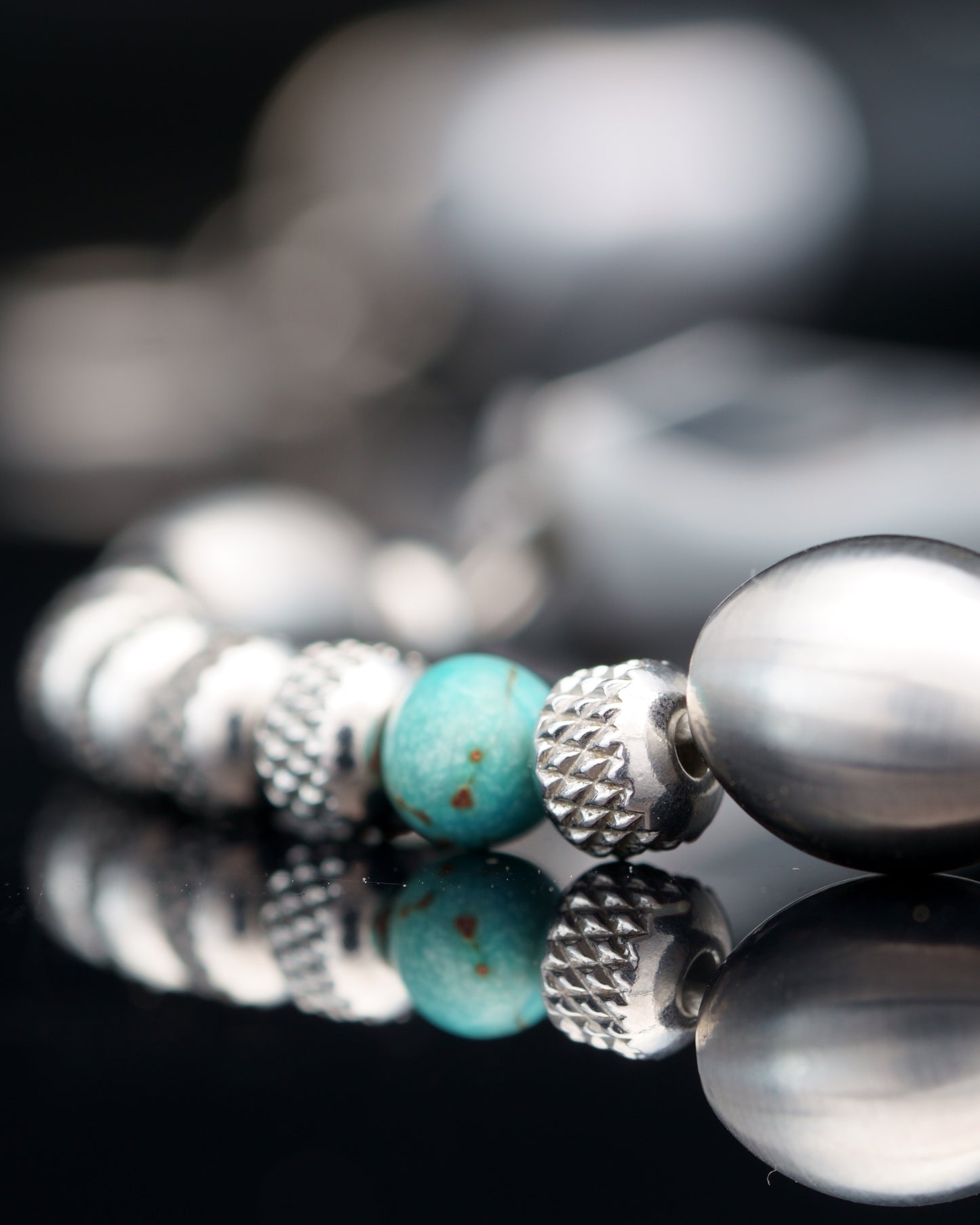 JABBAWOKEY | RUDRAKSHA STEEL | TORQUIZE GEM | MATE MAIN BEAD | HAMSA PENDANT | 6MM