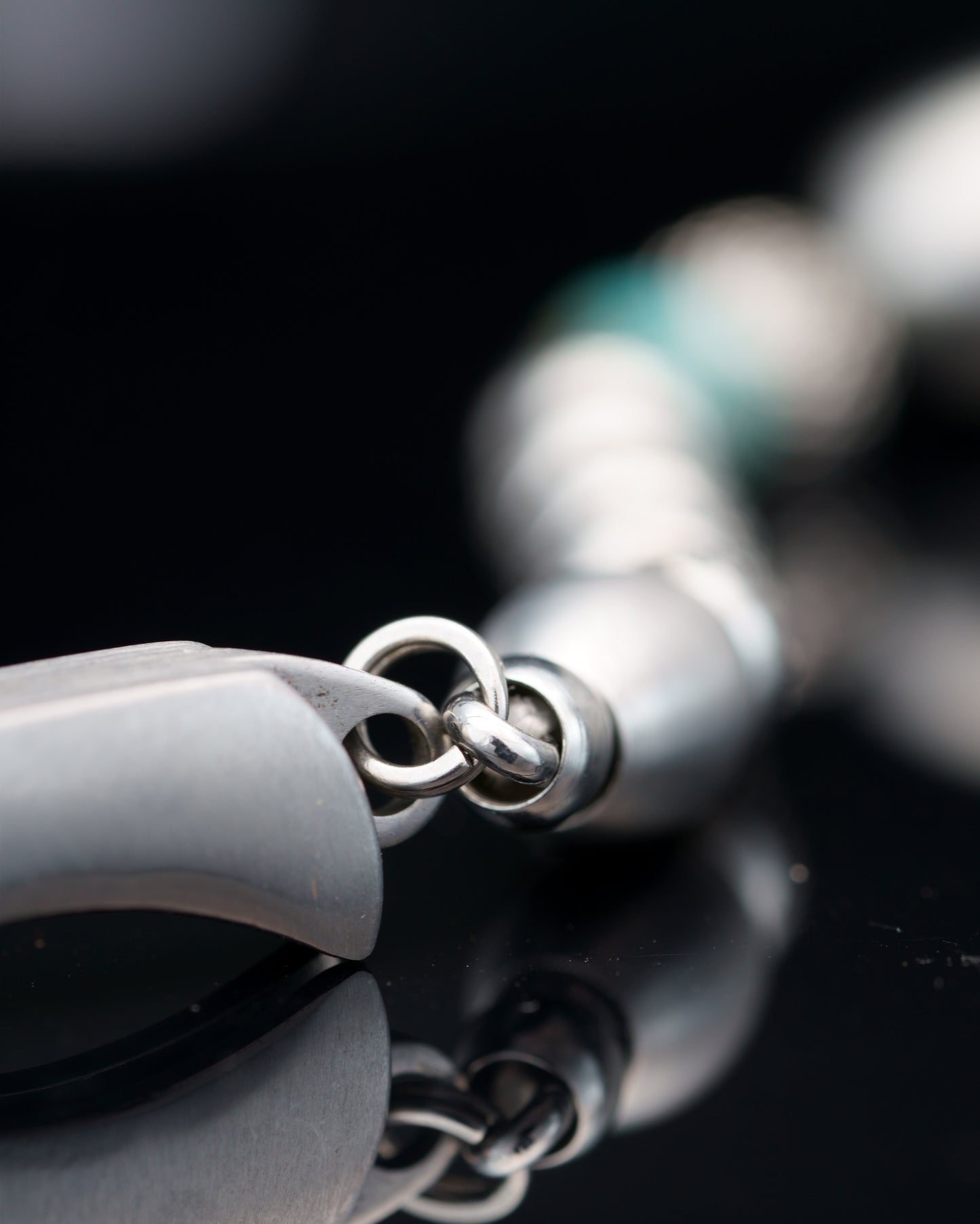 JABBAWOKEY | RUDRAKSHA STEEL | TORQUIZE GEM | MATE MAIN BEAD | HAMSA PENDANT | 6MM