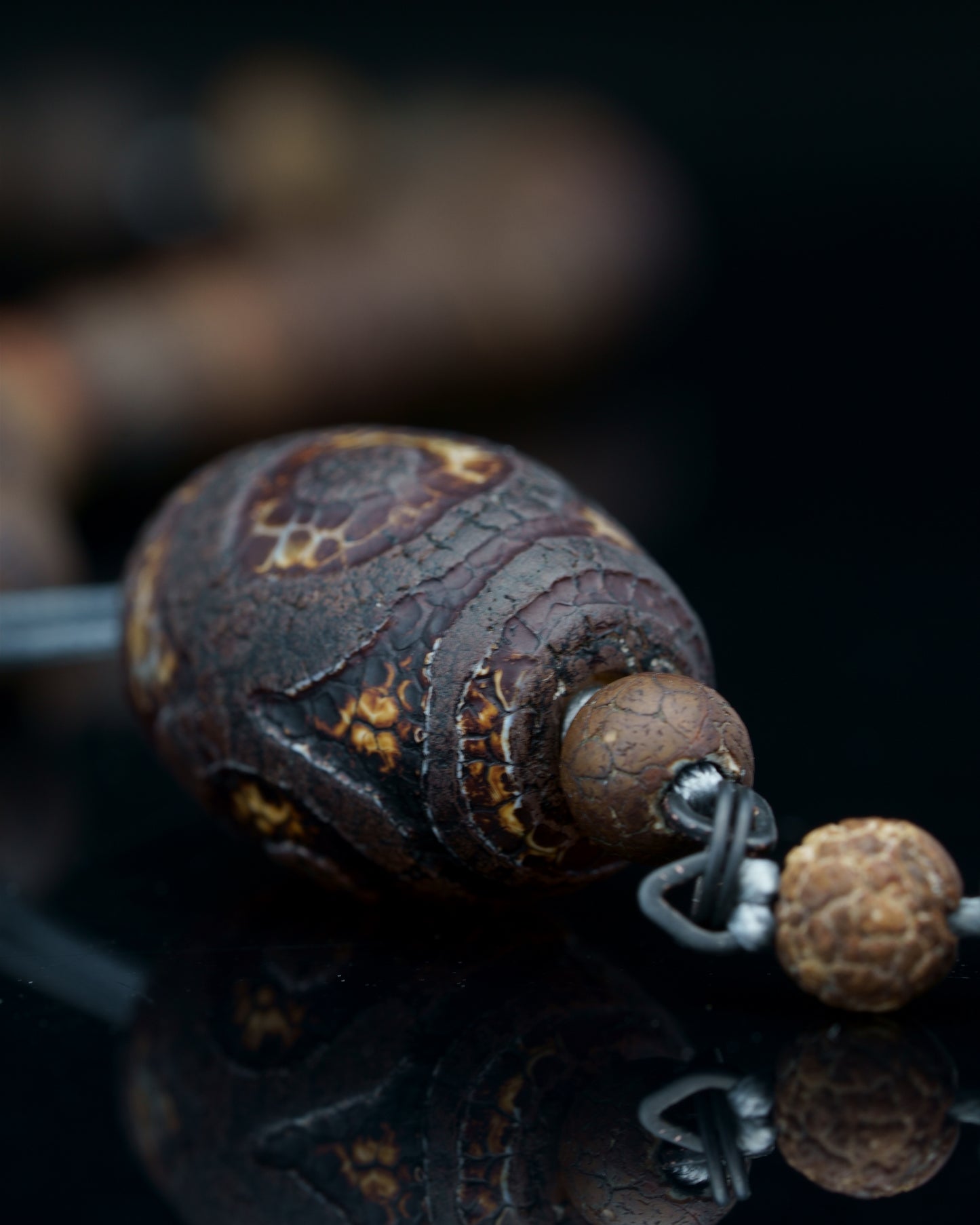 ROYAL MUDRA | FROST ONYX BEADS | DZI FROST MAIN BEAD | 8MM