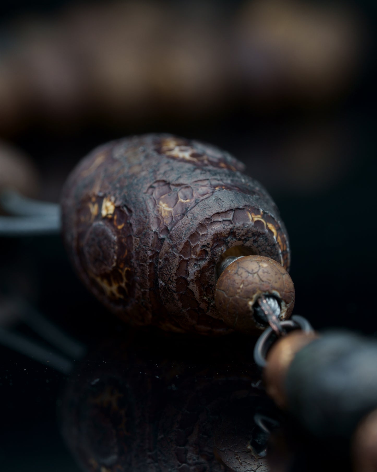 ROYAL MUDRA | FROST ONYX BEADS | DZI FROST MAIN BEAD | 8MM