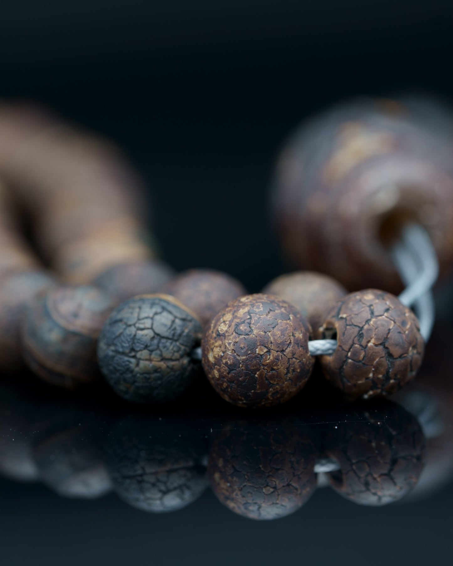 ROYAL MUDRA | FROST ONYX BEADS | DZI FROST MAIN BEAD | 8MM