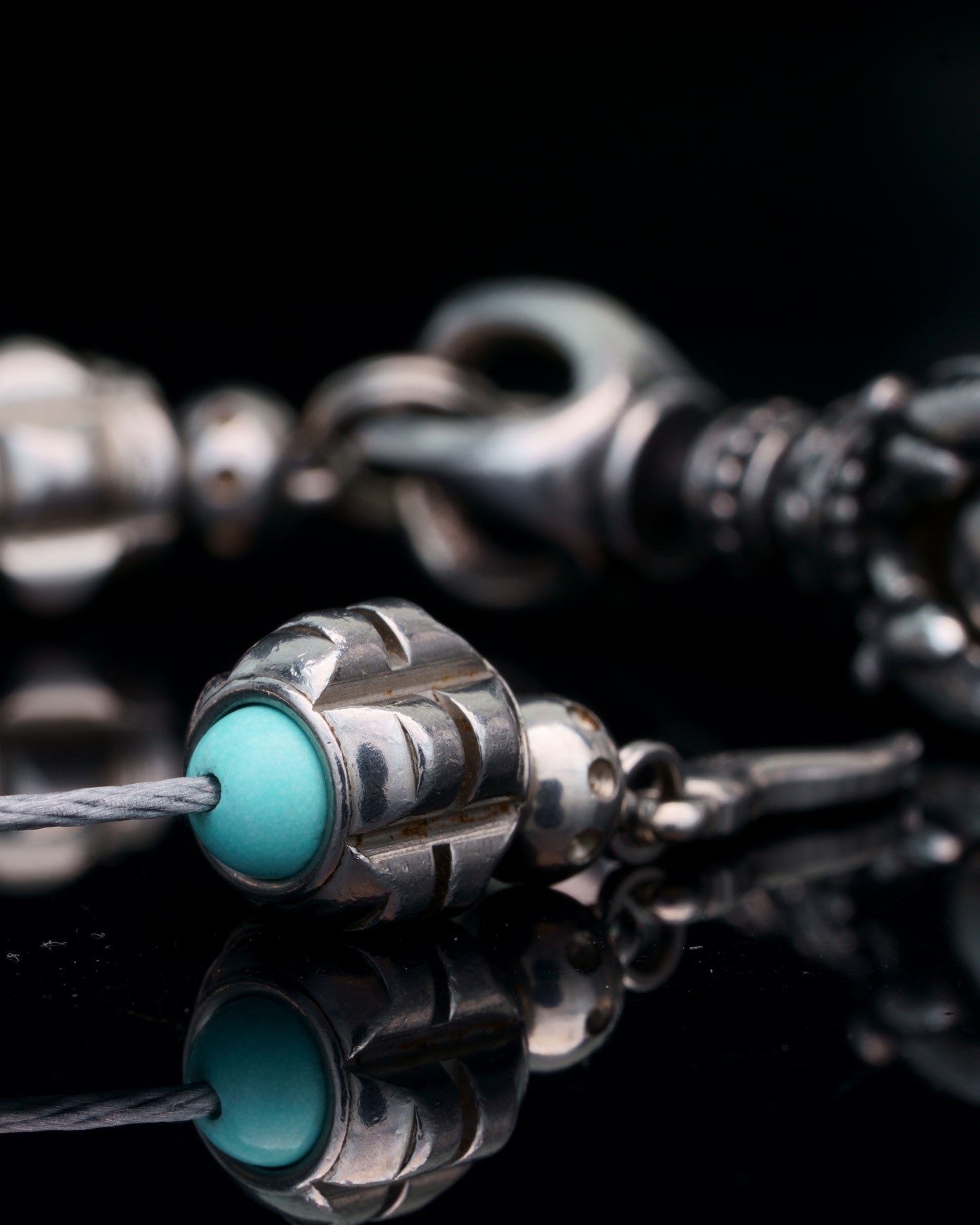 DRAGON MUDRA | RUDRAKSHA STEEL | TOURQUIZE GEM | 6-8MM