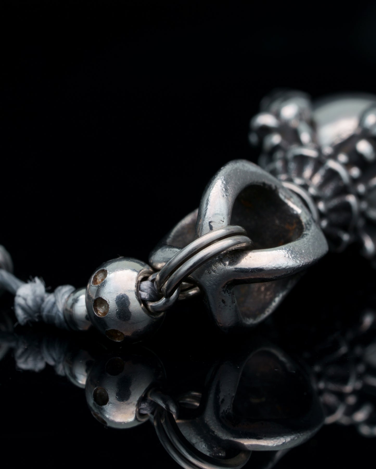 DRAGON MUDRA | RUDRAKSHA STEEL | TOURQUIZE GEM | 6-8MM