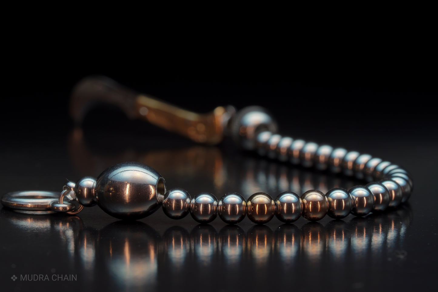 SIKH BRACELT | ROSE GPOLD STEEL BEADS | 6MM
