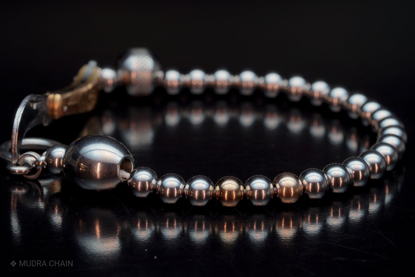 SIKH BRACELT | ROSE GPOLD STEEL BEADS | 6MM
