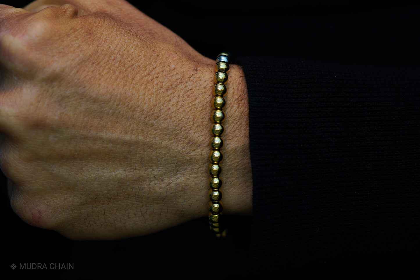SIKH BRACELET | GOLD STEEL BEADS | 6MM