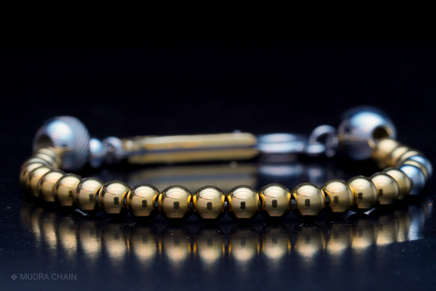 SIKH BRACELET | GOLD STEEL BEADS | 6MM