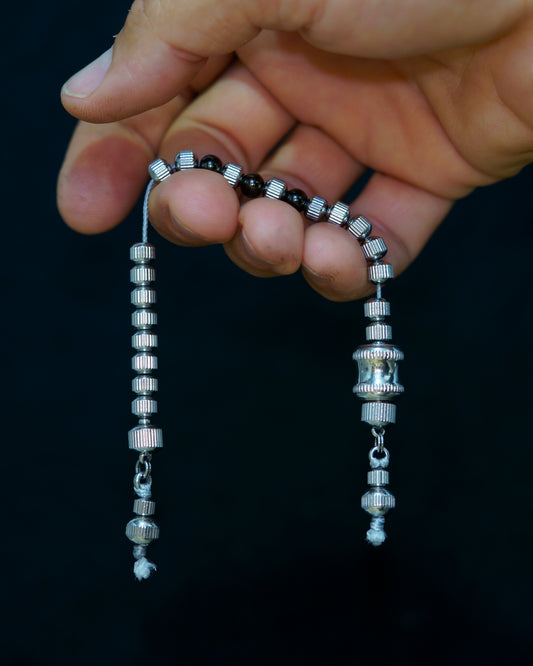 SISQA RUN | STRAIGHT LINE STEEL BEADS | BLACK STEEL GEM | 6MM | 35GR