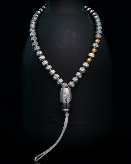 BANDHA PHONE CHARM | STRAIGHT LINE SILVER STEEL | ROSE GOLD STEEL GEM | 4MM