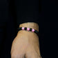 BLACK MAMBA BRACELET⬩ OBLIQUE TEXTURE⬩ SILKY-PINK OPAL THREE DOTS