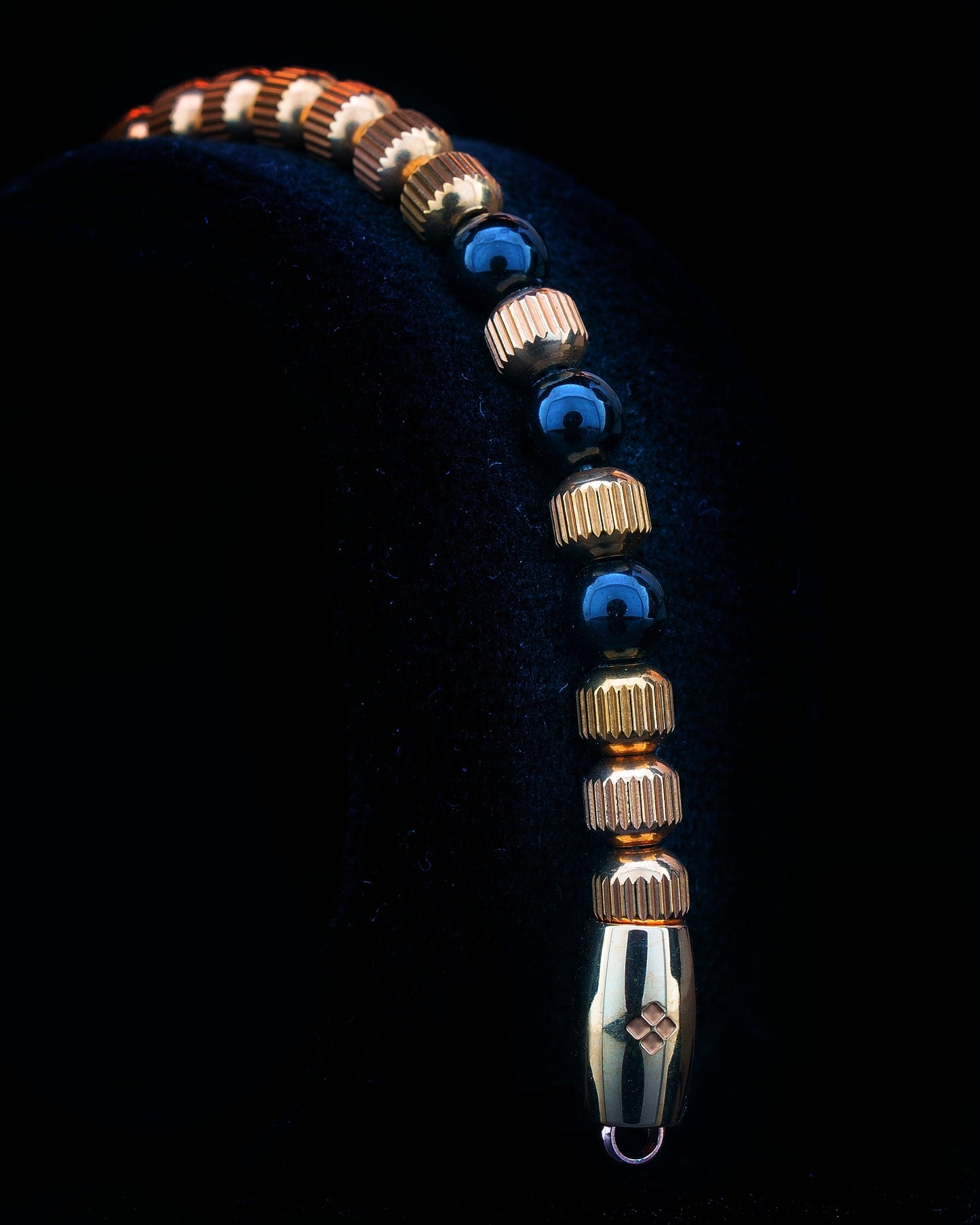 MUDRA BRACELET | ROSE GOLD LINED STEEL | STEEL GEM