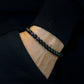 BLACK MAMBA BRACELET⬩ OBLIQUE TEXTURE⬩ DARK-RED OPAL THREE DOTS