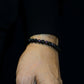 BLACK MAMBA BRACELET⬩ OBLIQUE TEXTURE⬩ DARK-RED OPAL THREE DOTS