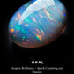 Marble shape, OPAL stone, which inspire, brilliance, creativity, and passion benefits used in most of mudra chain`s handmade jewelry.