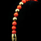 RED MAMBA BRACELET | RED OPAL BEADS |  14K GOLDFIELD 3 DOTS | 6MM