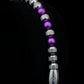 SILVER MAMBA BRACELET⬩ RUDRAKSHA TEXTURE⬩ PURPLE ANODIZED ALUMINUM THREE DOTS