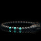 BLACK MAMBA BRACELET⬩TOURMALINE GEMS⬩ TURQUOISE THREE DOTS 6MM