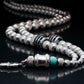 HARA NECKLACE | RUDRAKSHA TEXTURE STEEL BEADS | TOURQUIZE PENDANT