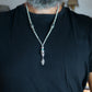 HARA NECKLACE | RUDRAKSHA TEXTURE STEEL BEADS | TOURQUIZE PENDANT