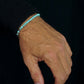 SIKH BRACELET |  TURQUOISE BEADS | 3 SILVER STEEL GEM | 6MM