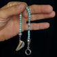 SIKH BRACELET |  TURQUOISE BEADS | 3 SILVER STEEL GEM | 6MM
