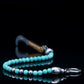 SIKH BRACELET |  TURQUOISE BEADS | 3 SILVER STEEL GEM | 6MM