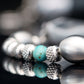 JABBAWOKEY | RUDRAKSHA STEEL | TORQUIZE GEM | MATE MAIN BEAD | HAMSA PENDANT | 6MM