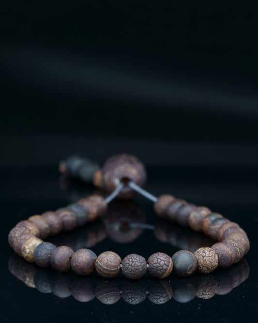 ROYAL MUDRA | FROST ONYX BEADS | DZI FROST MAIN BEAD | 8MM