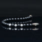 BLACK MAMBA BRACELET⬩TOURMALINE GEMS⬩ GRAY COPPER THREE DOTS